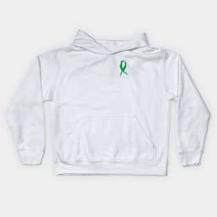 Green Awareness Ribbon Kids Hoodie